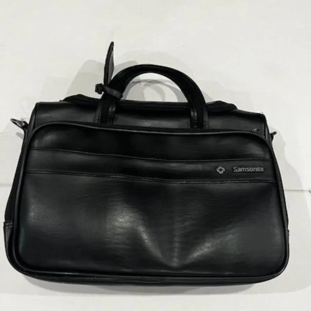 Samsonite Leather Laptop Bag Briefcase Travel Bag Career Office Computer
